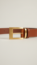 Ceinture boucle dorée polie