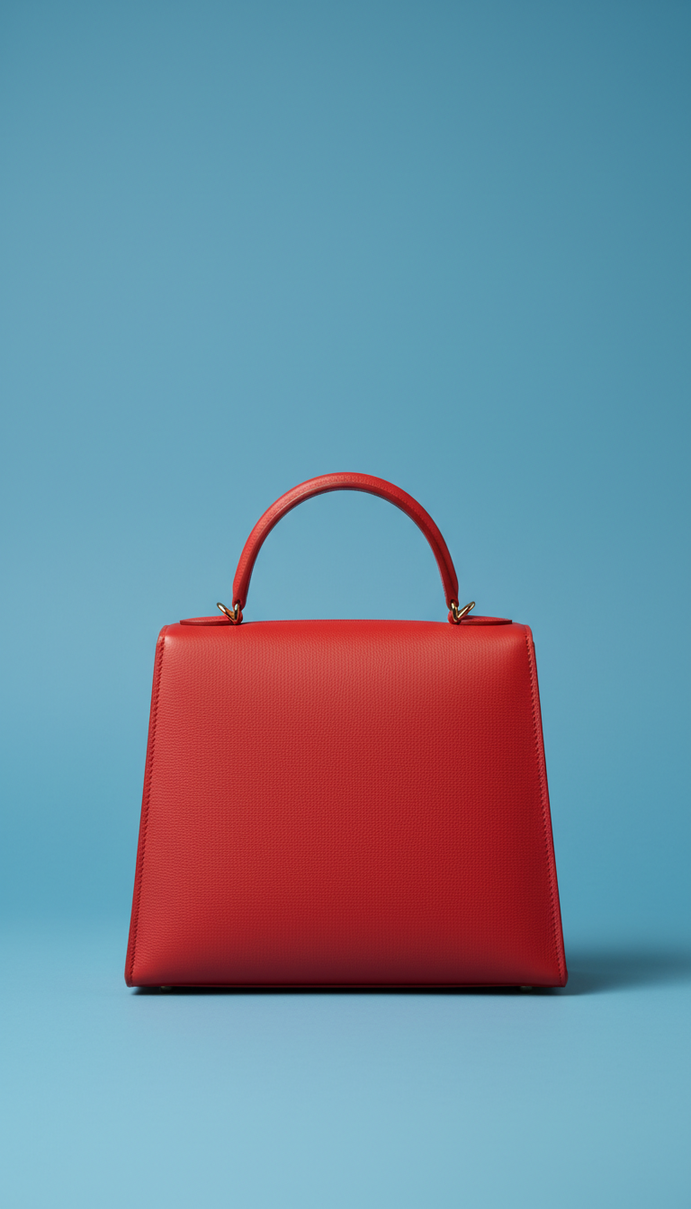 Sac à main cuir rouge vif